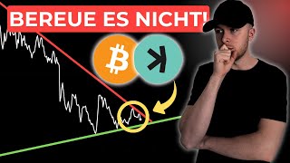 Krypto: Das sieht überhaupt NICHT GUT aus für Kaspa! Bitcoin &amp; Kaspa Analyse