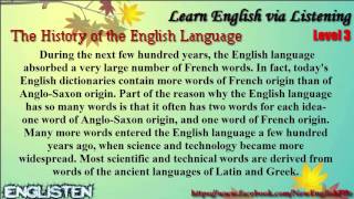 The History of the English Language Learn English via Listening Level 3 Unit 10