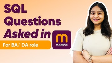 SQL Questions Asked in Meesho | SQL Preparation Packet | Data Analysis