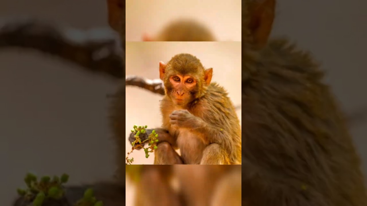 छोटे प्यारे बंदर दोस्तों की 😅 family दौड़ी आई बुलाने पर