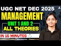 UGC NET Management | UGC NET Management Unit 1 And Unit 2 All Theories In One Shot By Kanupriya Mam
