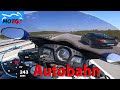 Honda CBR1100XX and PORSCHE 911 TURBO S on German Autobahn