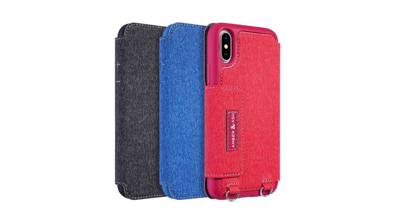 Amber & Ash Mimi Collection: Mini Cross Body iPhone X Wallet Case with 2 Straps and 3 Card Holders