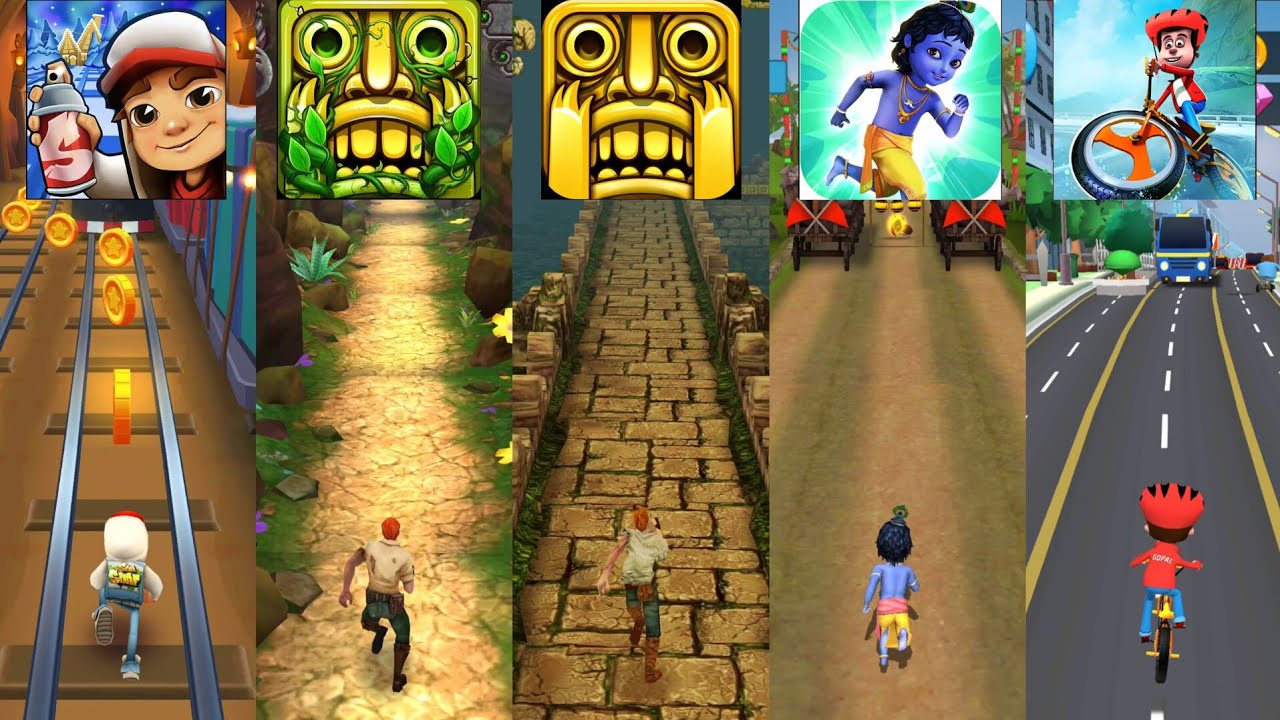 Subway Surfers 🆚 Temple Run 2 🆚 Temple Run 🆚 Little Krishna 🆚 Golmaal Jr New Update