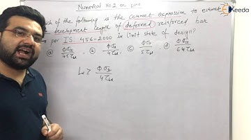 Numerical Number 2 on Bond | Concrete Structures - GATE