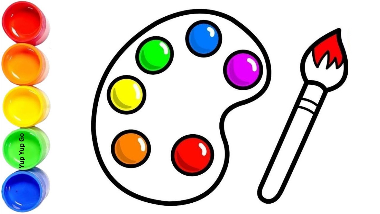 🎨🌈 Draw Color Palettes for Kids | Learn Colors Fun ✏️ | Kids Songs & Rhymes 🎵 | Yup Yup Go 👶