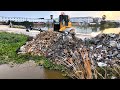 Start Projectly BUllDozer DH17C3 Skill For Building The Water Using Stones For Fill Landfill Pushes