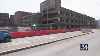 Demolition of the State Street parking Garage is underway