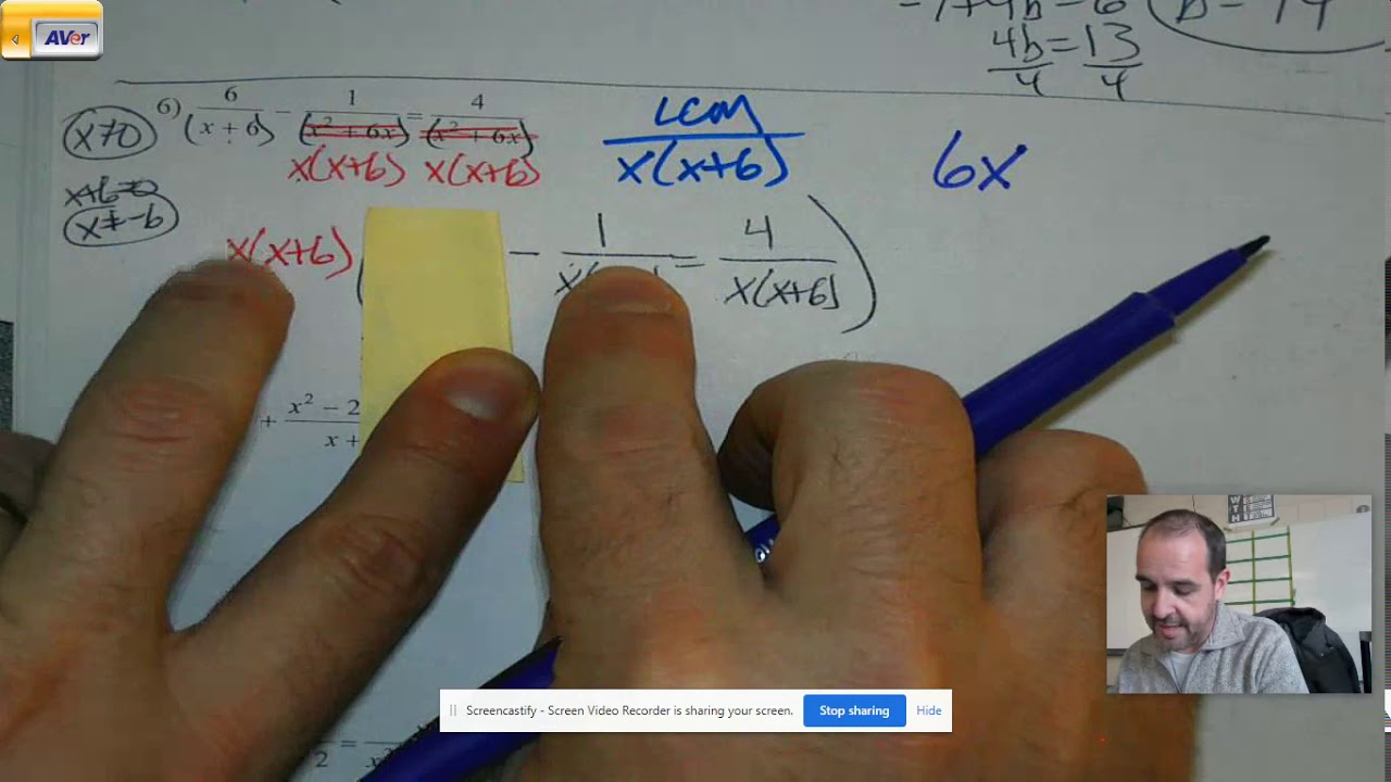 8.6 Solving Rational Equations Day 2 - YouTube