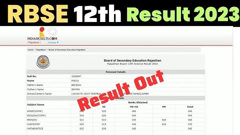 Rbse 12th Result 2023 Kaise Dekhe ?How to Check Rajasthan Board 12th Class Result 2023 ?Arts,Science
