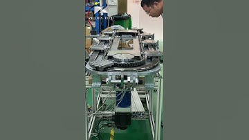 Ring guide track conveyor system running test, long cycle rotary chain conveyor adaptation debugging