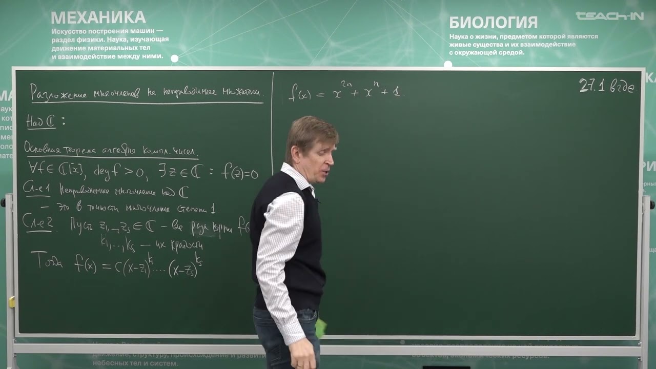 Тимашёв Д.А. - Алгебра. Семинары Ч1 - 16. Разложение многочленов на неприводимые множители