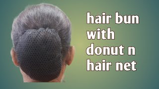 Celebrity hair bun with donut n hair net/everyday bun for college n office going ladies/30 second bun Profile