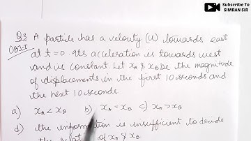 A particle has a velocity u towards east | HC VERMA CH 3 REST & MOTION OBJECTIVE 1 SOLUTIONS