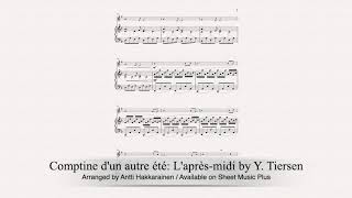 Music by yann tiersen // arranged antti hakkarainen -
www.andyspianobook.com available on sheet plus
http://www.sheetmusicplus.com/title/21326791