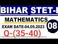 BPSC STET 2024 PAPER -1 Maths previous year questions|| PART-08