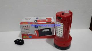 Lampu senter & emergency light LED AOKI ak-6519 Rechargable Baru