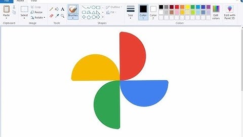 How to draw GOOGLE PHOTOS LOGO in MS Paint
