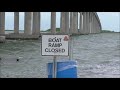 8-26-20 Port Arthur, TX High waves battering docks and sea wall