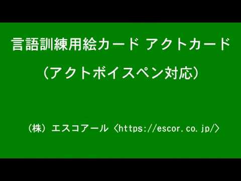 言語訓練用絵カード アクトカード