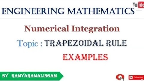 Trapezoidal Rule Examples || in Tamil ||