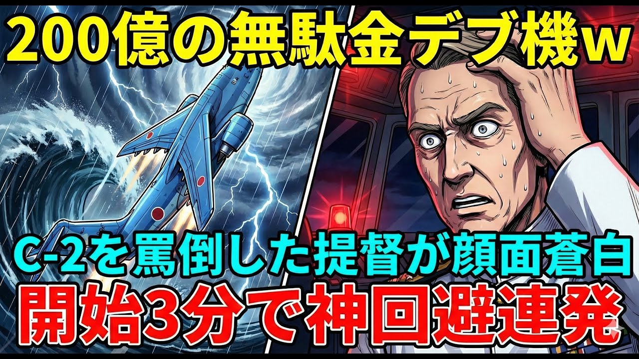 「航続距離がゴミ？帰れ」C-2輸送機を罵倒したエリート提督→直後、規格外の巨大台風で艦隊全滅の危機→日本機だけが“空飛ぶ要塞”と化して救助に現れ顔面蒼白ｗｗ【海外の反応】