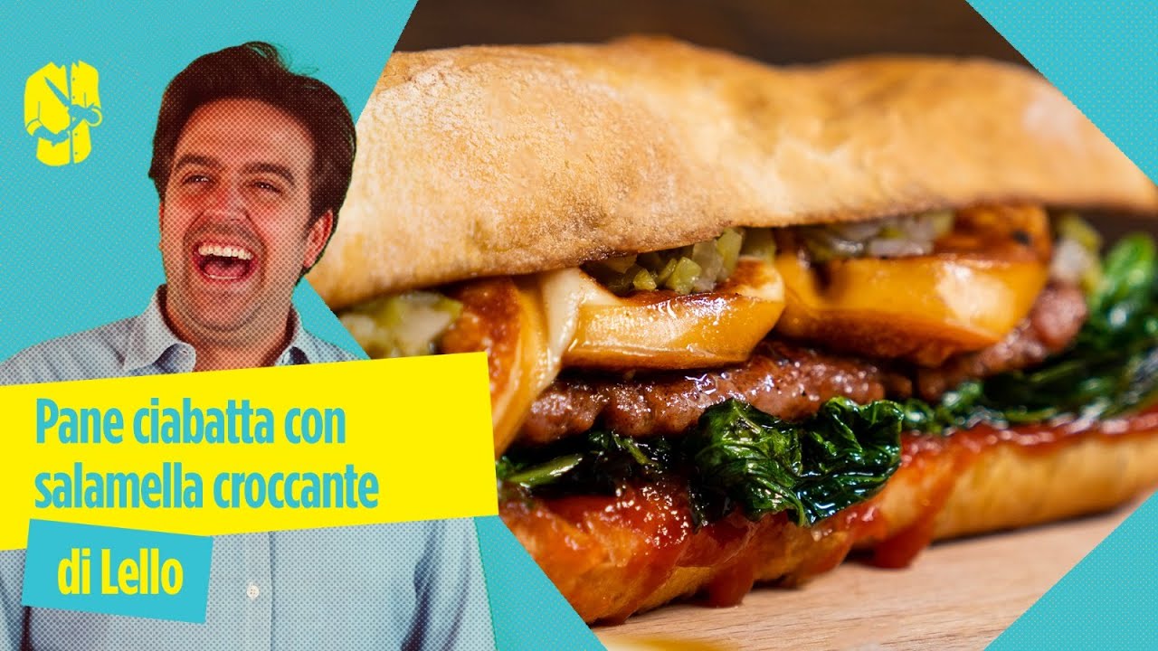 Panino Gourmet con Salamella Croccante e Cime di Rapa