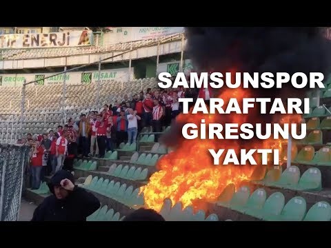 GİRESUN ALEV ALEV - GİRESUNSPOR - SAMSUNSPOR MAÇI SONRASI STADYUMU YAKTILAR ÇIKAN OLAYLAR