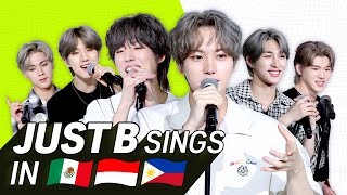 K-POP STARS sing in THREE Languages🎤 | SPN/INA/TAG | JUST B | TRANSONGLATION