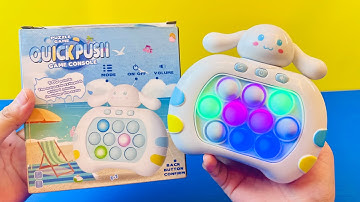 5 Minutes Satisfying with Unboxing Cinnamoroll Pop It Electric Game Console Fidget Toy EP.87