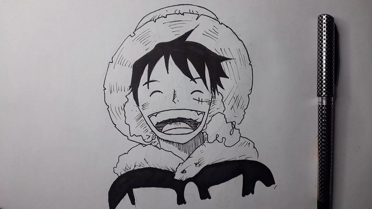 Tutorial da zoeira como desenhar o luffy #luffy #desenho #anime #draw #art  #sketchbook