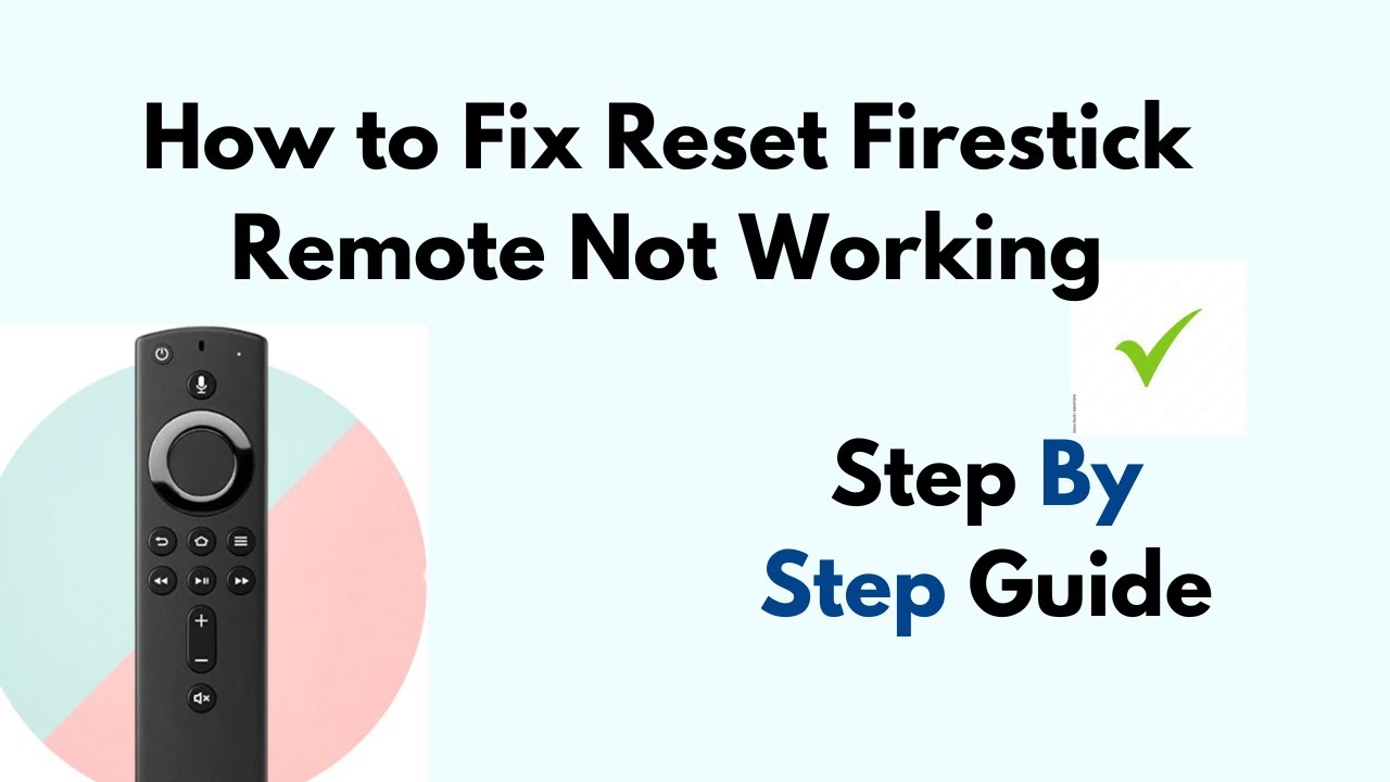 How To Fix Reset Firestick Remote Not Working - YouTube