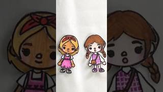 toca boca paper doll #diypaper #tocaboca #shorts