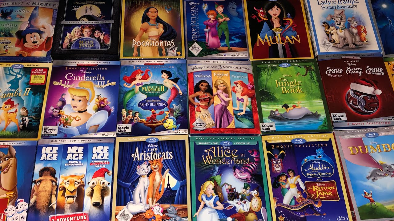 Disney Movie Club Exclusive Movies Collection Overview Blu Ray, DVD,  Slipcovers, Rare Titles DMC - YouTube