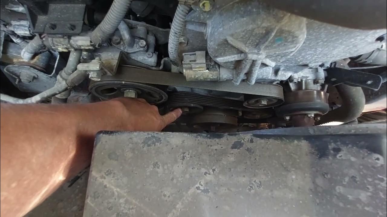 2016 Nissan frontier 4 cylinder serpentine belt removal. finding the