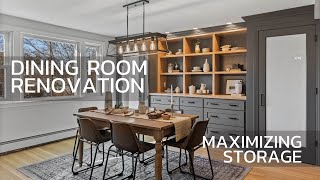 BEAUTIFUL   FUNCTIONAL DINING ROOM CABINET IDEAS | Living Room to Dining Room Reno | Kadilak Homes