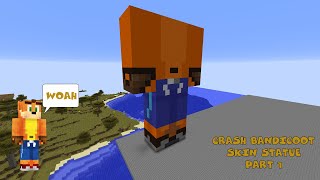 Minecraft How To Build: Crash Bandicoot Skin Statue part 1