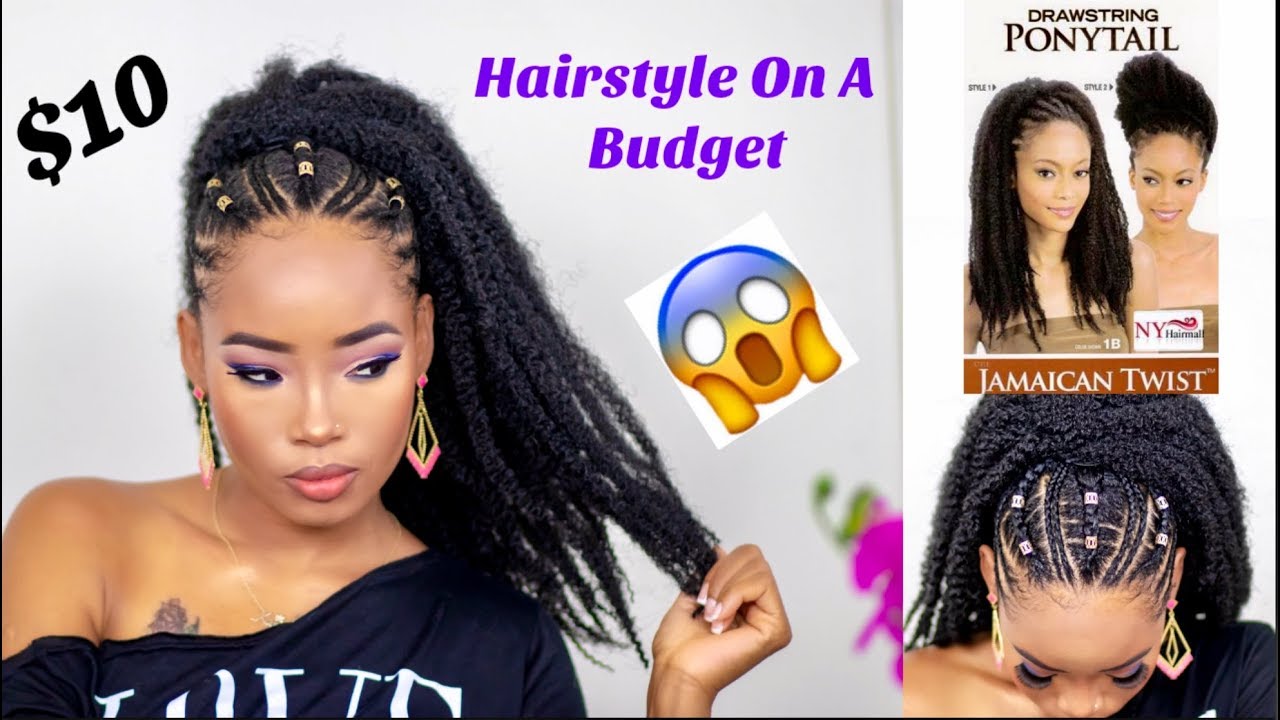 How To Drawstring Ponytail On Natural Hair