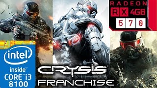 Crysis Franchise - RX 570 - 1 - 2 - 3 - Warhead - i3 8100 - Series Benchmark PC