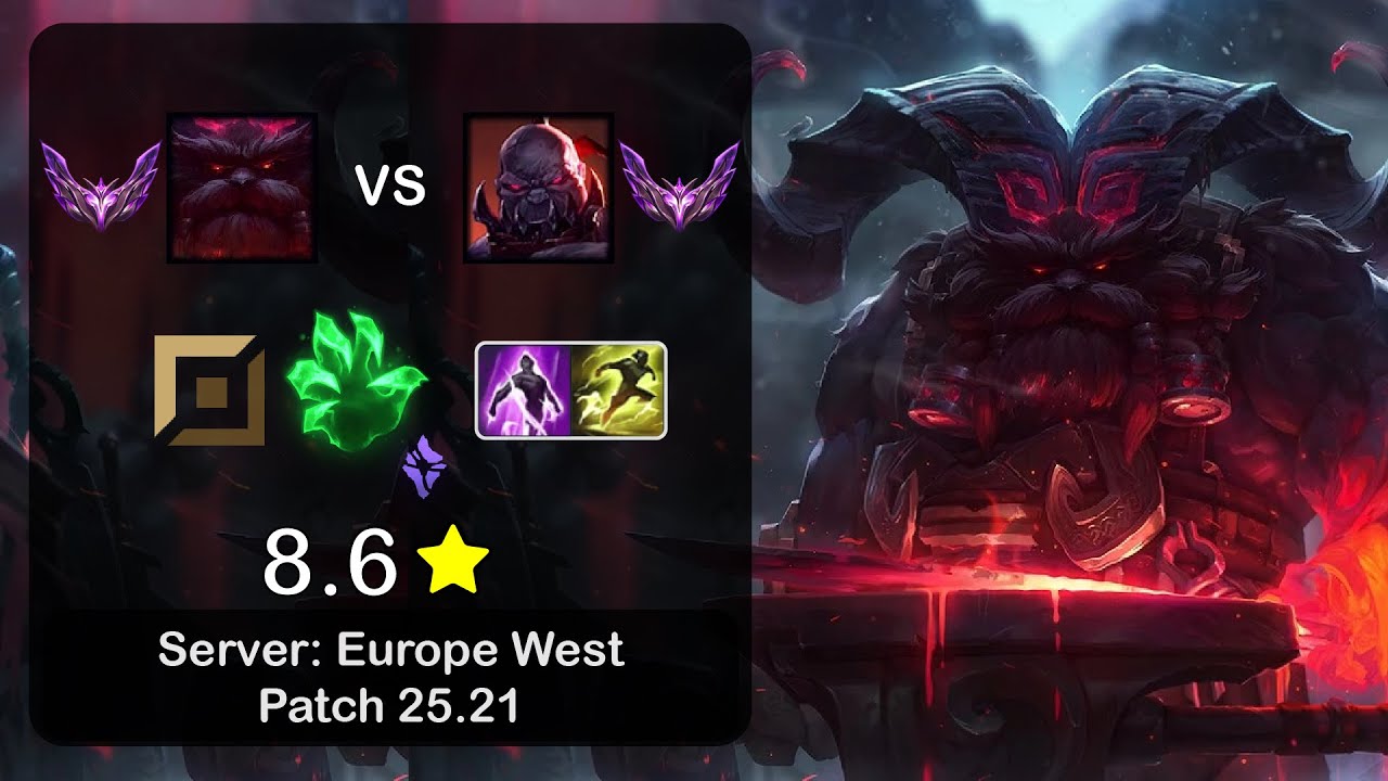 Ornn Top vs Sion - EUW Master - Patch 25.21