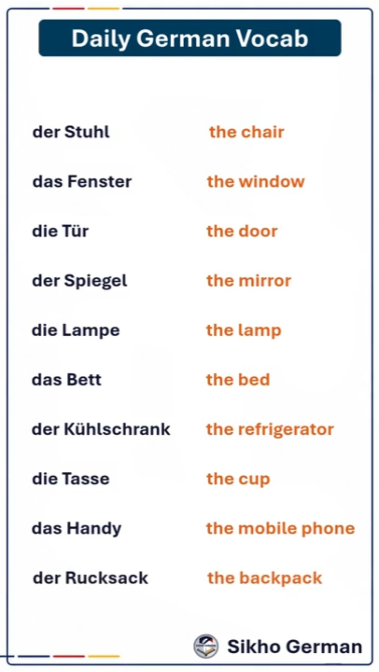 Learn these 10 German vocabulary words for daily use. - YouTube