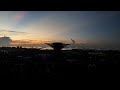 Gardens by the bay aerial video before dawn
