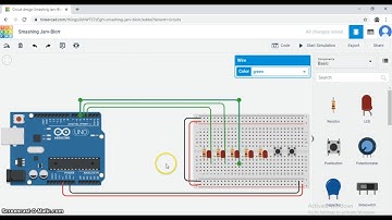 2 PUSH BUTTON MENGHIDUPKAN DAN MEMATIKAN LAMPU LED TINKERCAD DAN ARDUINO