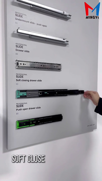 The difference among normal close, soft close and push open drawer slides #shorts