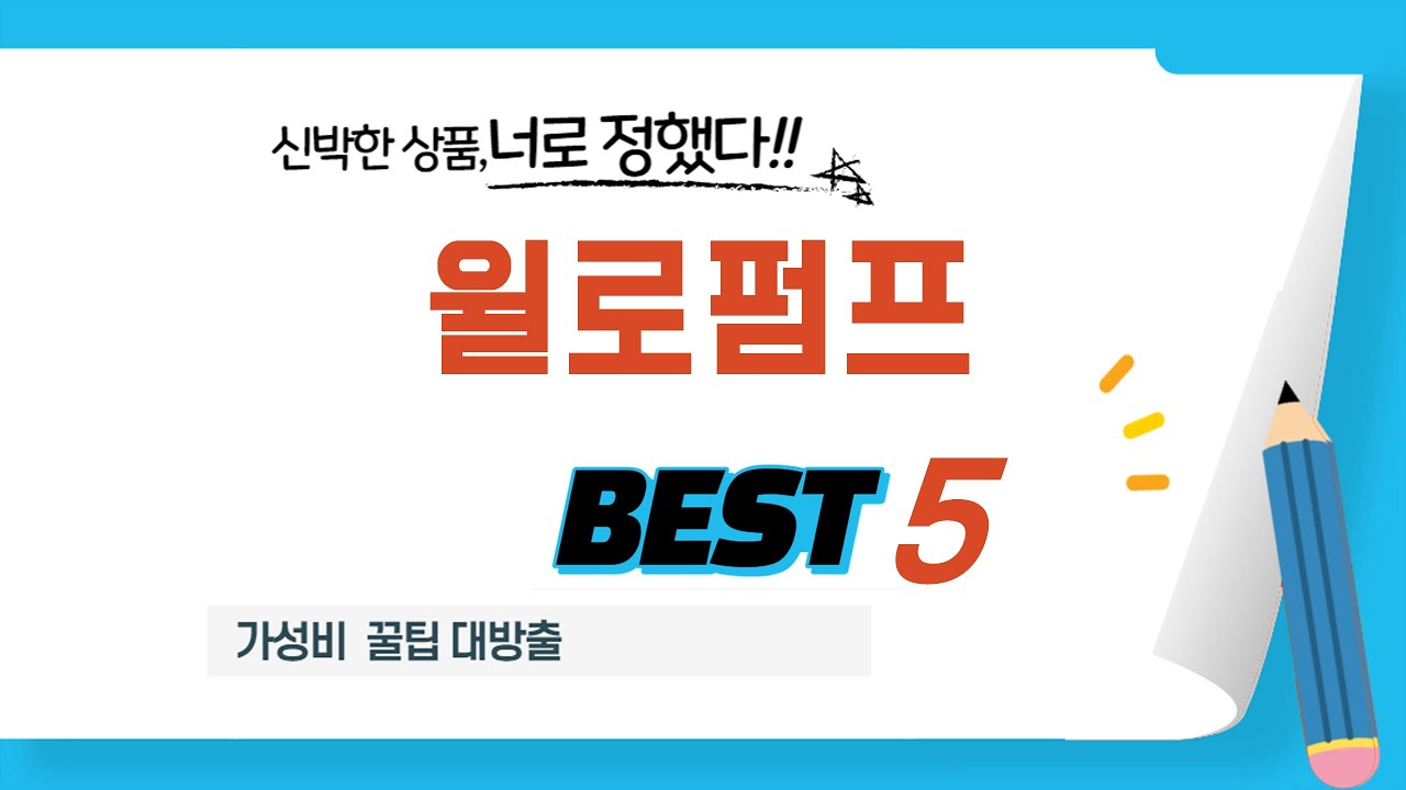 윌로펌프 필수 구매 추천 TOP5