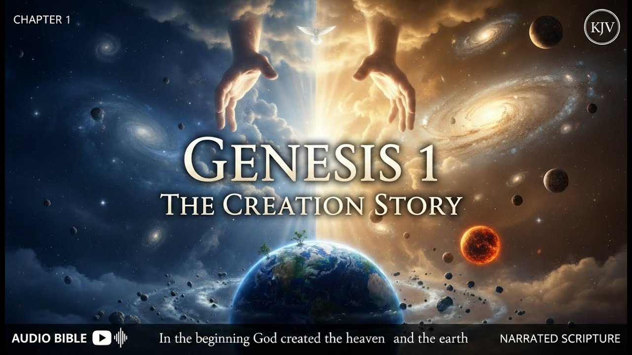 🌟 GENESIS CHAPTER 1 - THE CREATION STORY | King James Audio Bible 🌟 ...