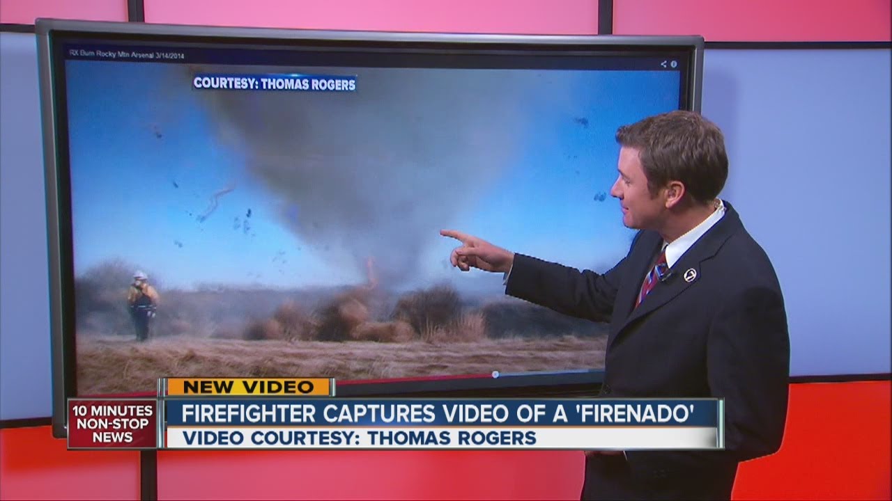 Dust devil, fire combine to form Firenado - YouTube