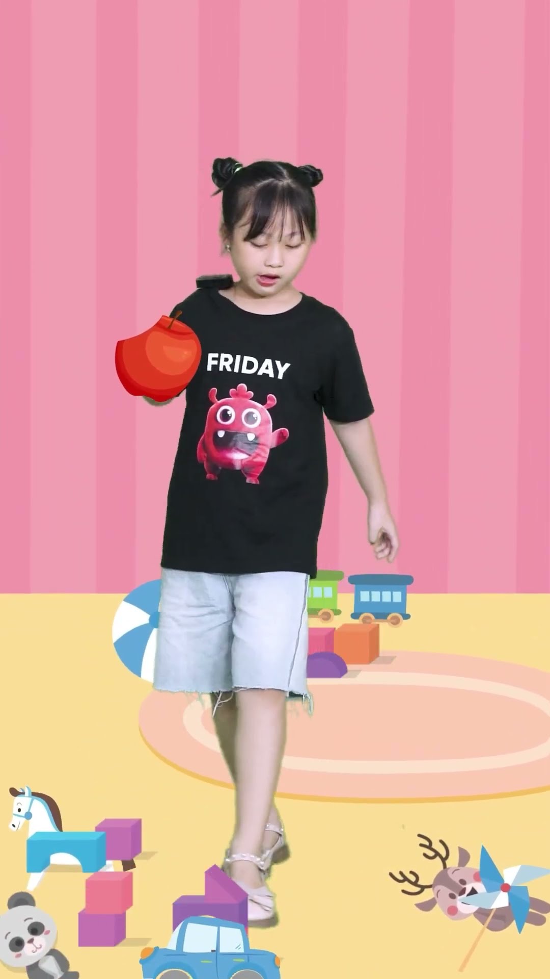 Bé học tiếng Anh qua hoạt hình em bé nên dọn dẹp đồ chơi gọn gàng #tienganhtreem #funny