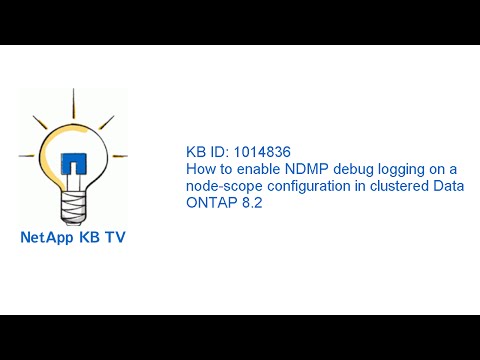 How to enable NDMP debug logging on a node-scope configuration in clustered Data ONTAP 8.2