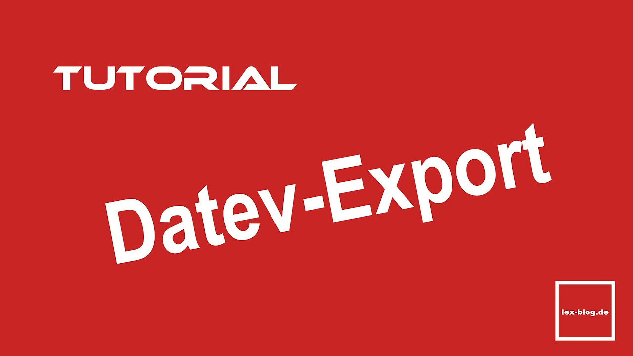  Update  Tutorial: DATEV Export aus Lexware buchhalter | LexBlogTV